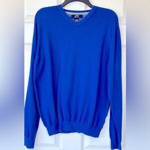 Foxcroft Brand Men’s Cashmere Blend‎ V-Neck Sweater Large